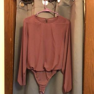 Mauve Express Bodysuit Blouse